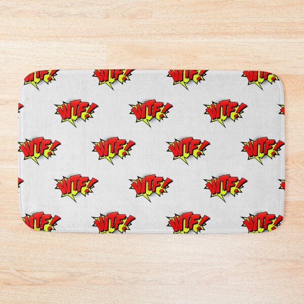 Item preview, WTF - What The F*ck Cartoon Meme Joke Minimal designed and sold by BK-Fishing.