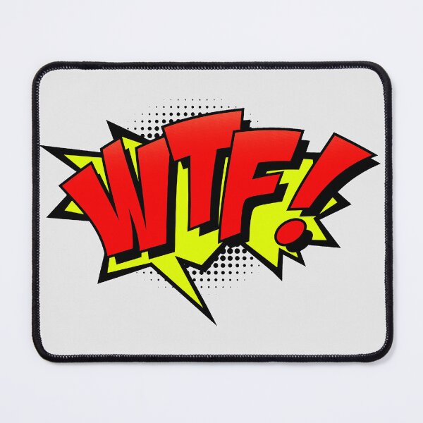 Item preview, WTF - What The F*ck Cartoon Meme Joke Minimal designed and sold by BK-Fishing.