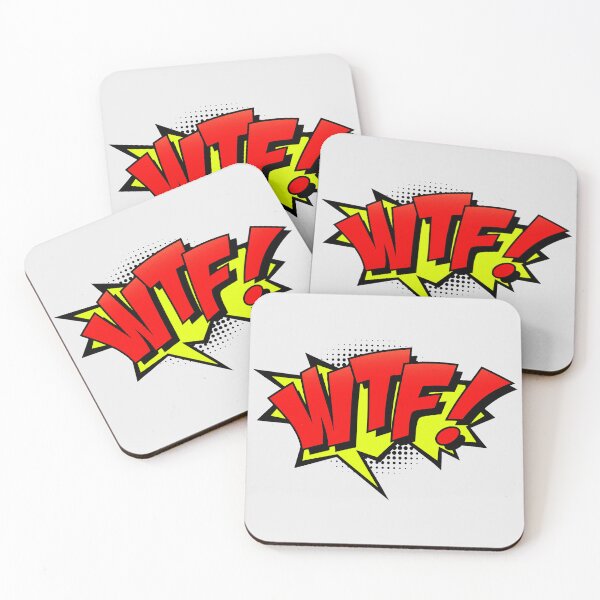 Item preview, WTF - What The F*ck Cartoon Meme Joke Minimal designed and sold by BK-Fishing.