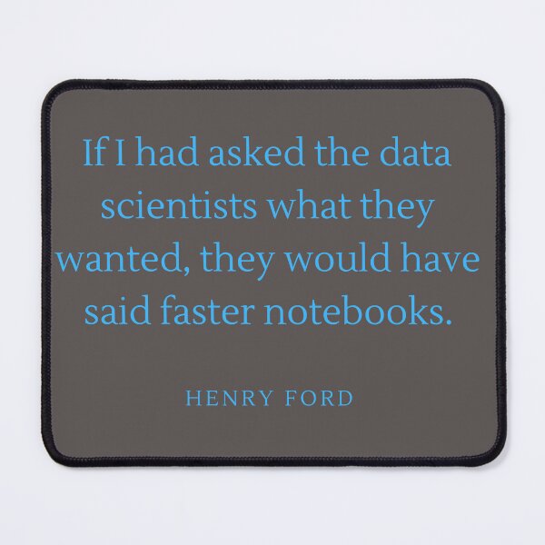 Item preview, Data Science Quote, Notebooks, Henry Ford, Data Scientist designed and sold by anaderol.