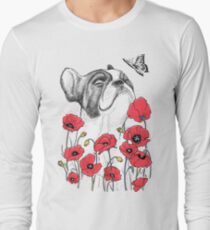 Pug in flowers Long Sleeve T-Shirt