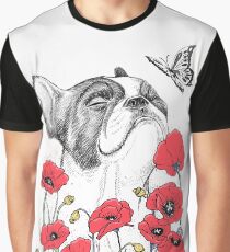 Pug in flowers Graphic T-Shirt