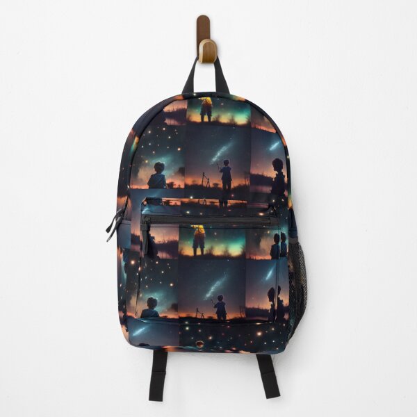 Item preview, a boy with a telescope gazing into the night collection designed and sold by ElMafioso1000.