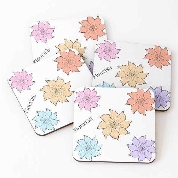 Item preview, Flourish Flowers Pastel Sticker Pack designed and sold by Quoppidou.