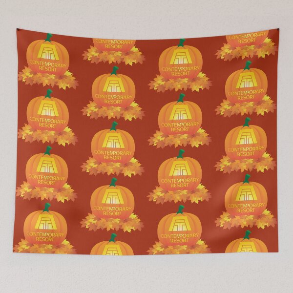 Item preview, Resort Hotel Logo Halloween Pumpkin Jack-O-Lantern designed and sold by flashoverstudio.