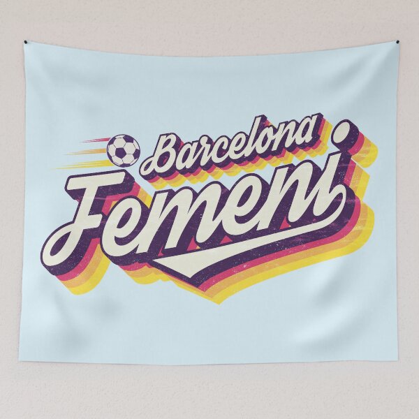 Item preview, Barcelona Femeni Retro Vintage Text (WOSO/Futfem) designed and sold by Numero14.
