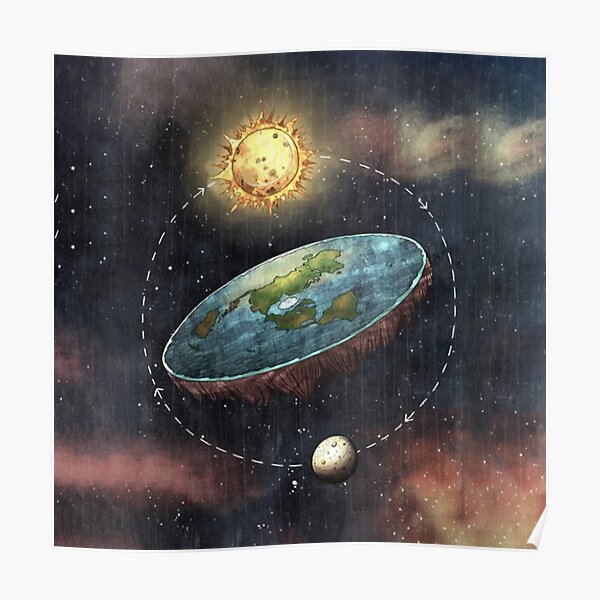 Flat Earth In Space Poster