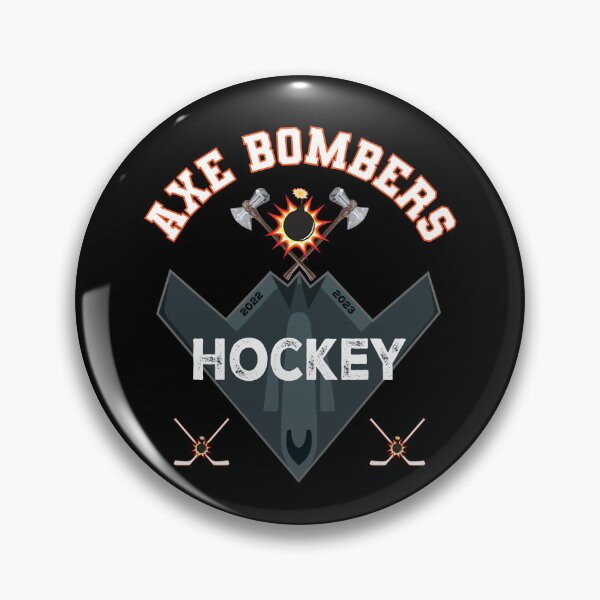 Artikelvorschau, Eishockeymannschaft der Axe Bombers entworfen und verkauft von Hockey 24x7.