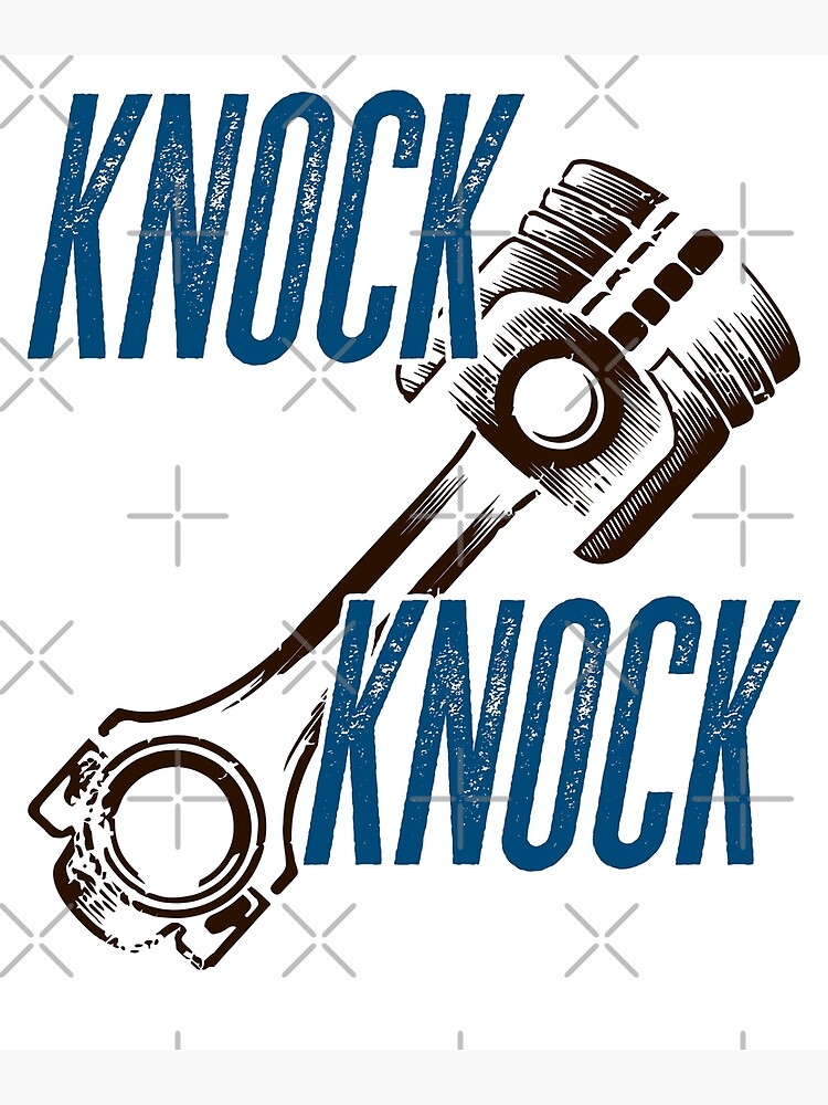Poster « Blague Piston Knock jeu de mots mécanique esprit drôle de
