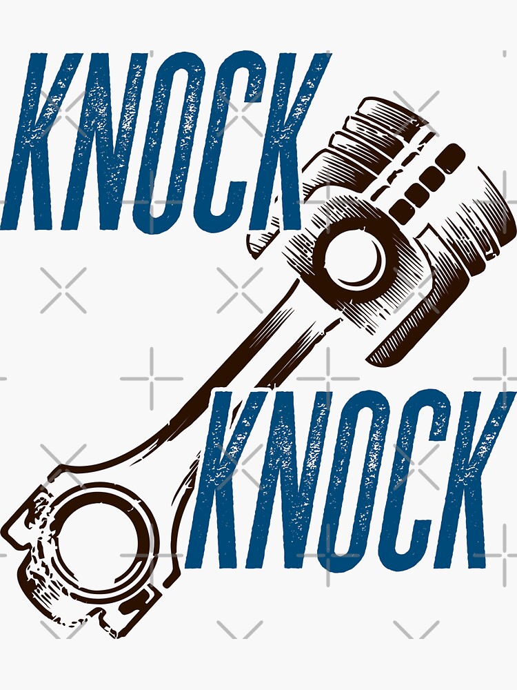 "Piston Knock joke Mechanics pun engine funny wit" Sticker for Sale