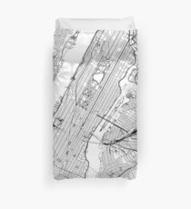 Funda nórdica Mapa blanco de Nueva York