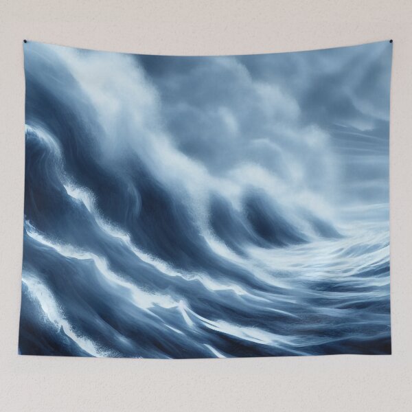 Item preview, Stormy Ocean Blue Waves designed and sold by Evolvity.
