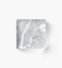 New York Weiße Karte Acrylblock