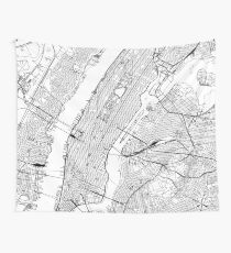 New York Weiße Karte Wandbehang