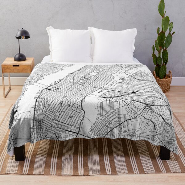 Item preview, New York White Map designed and sold by multiplicitymap.