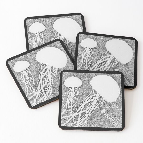 Item preview, JELLYFISH SPARKLE | Beach Art~Design (Black and White) designed and sold by CONTEMPORARY ART~DESIGN.