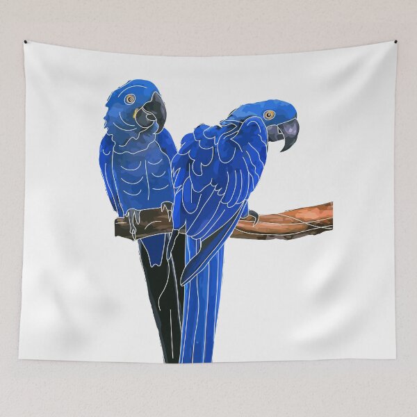 Item preview, Hyacinth Macaw Pair - South American Parrot designed and sold by Shirtey.