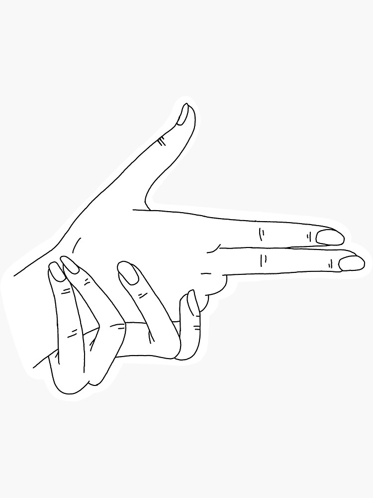 "finger gun" Sticker for Sale by blaizehanna Redbubble