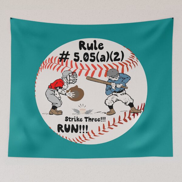 Item preview, Baseball Rule 5.05 (a)(2) Strike Three!!! RUN!!! - Baseball's Crazy, Wacky Rule designed and sold by Oaks Creations.