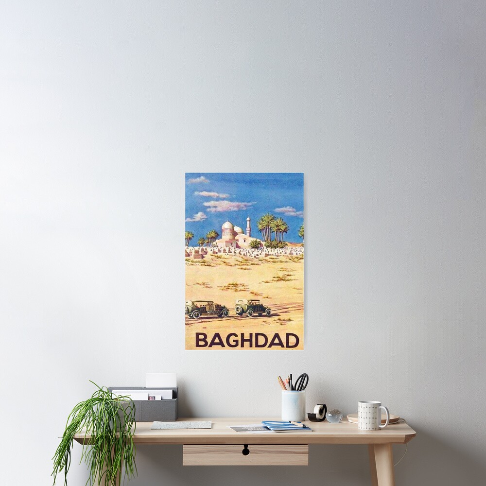 Baghdad Iraq Vintage Travel Poster Iraqi Tourism Poster Old Visit Baghdad Advertisement