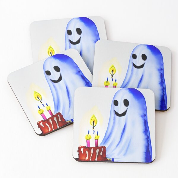 Item preview, Ghost presenting a birthday cake designed and sold by skillunused.
