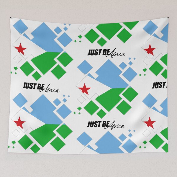 Item preview, Djibouti Cubed Flat - w/ text designed and sold by JustBeAfrica.