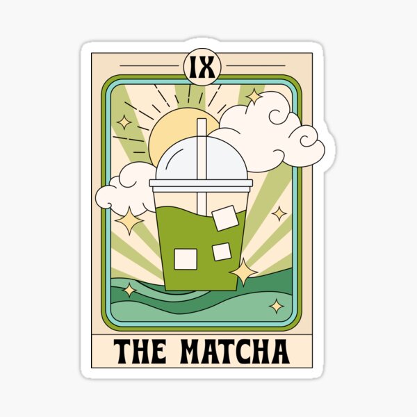 The Matcha Tarot Card Sticker