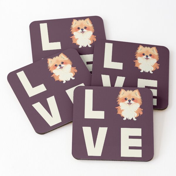 Item preview, LOVE Pomeranian Dog Print designed and sold by ThePurpleMelon.