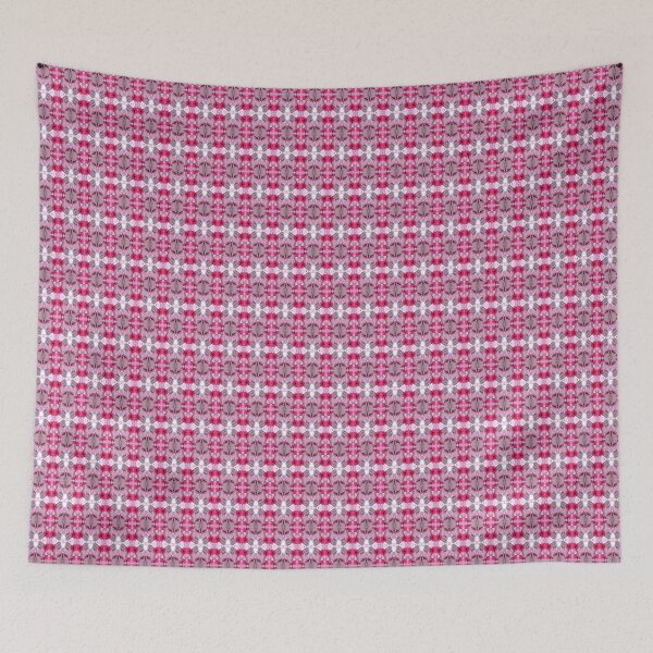Item preview, Large Pink Flowers Stripe Pattern designed and sold by BreezyBalloon.