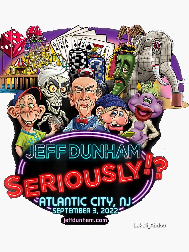 "Jeff Dunham Atlantic City, NJ (2022)" Sticker for Sale by