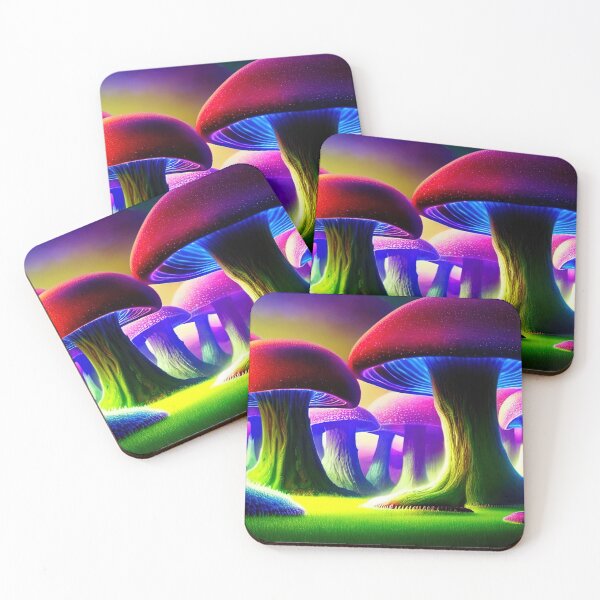 Item preview, Neon Mushroom Blacklight Forest 2 designed and sold by DonutShirts.