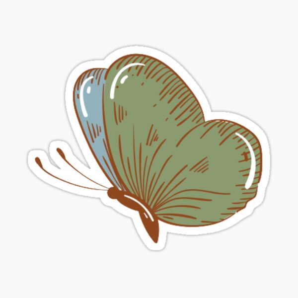 "Vintage Butterfly Drawing" Sticker for Sale by OliviaStoonP Redbubble