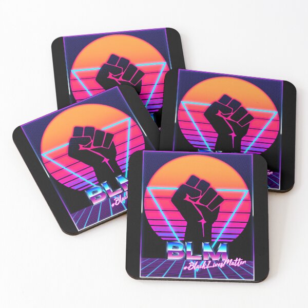 Item preview, BLM Black Lives Matter 80s Vaporwave Retrowave Sunset designed and sold by Radarek1989.