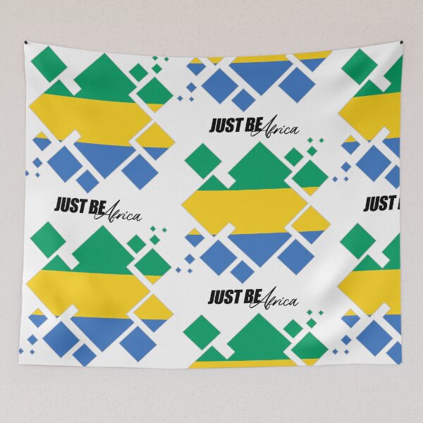 Item preview, Gabon Cubed Flat - w/ text designed and sold by JustBeAfrica.
