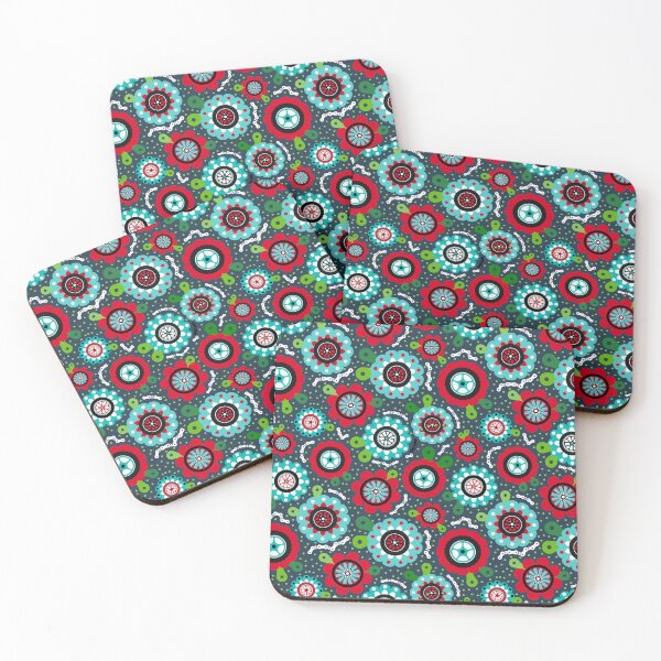 Item preview, Sweet Ride Bicycle Tires and Chains Scandi Folk Art Floral designed and sold by KrisInStitches.