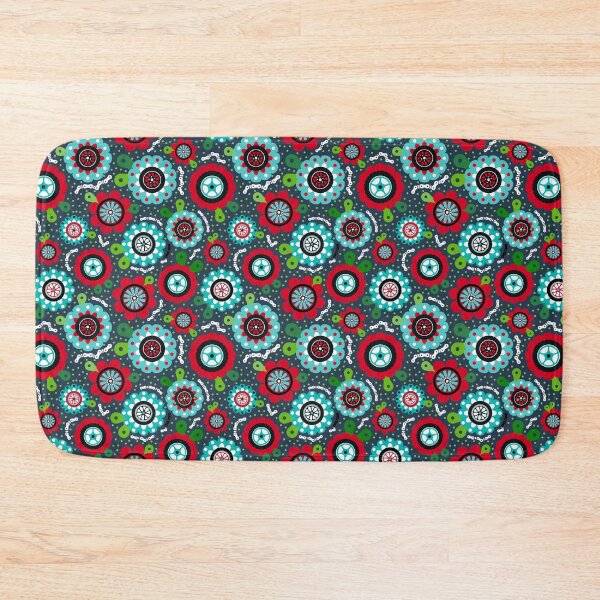 Item preview, Sweet Ride Bicycle Tires and Chains Scandi Folk Art Floral designed and sold by KrisInStitches.