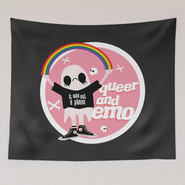 Item preview, Queer and Emo Badge designed and sold by racharanha.
