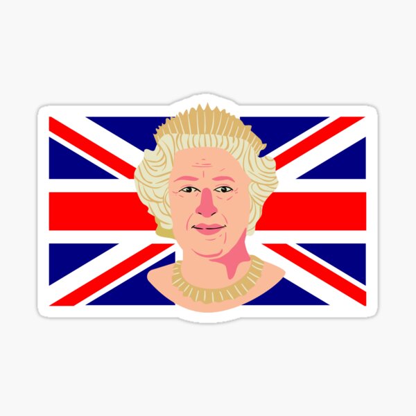 Queen Elizabeth Ii Sticker For Sale By Mayamayowa Redbubble