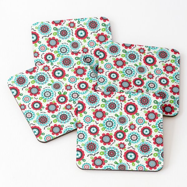 Item preview, Sweet Ride Bicycle Tires and Chains Scandi Folk Art Floral designed and sold by KrisInStitches.