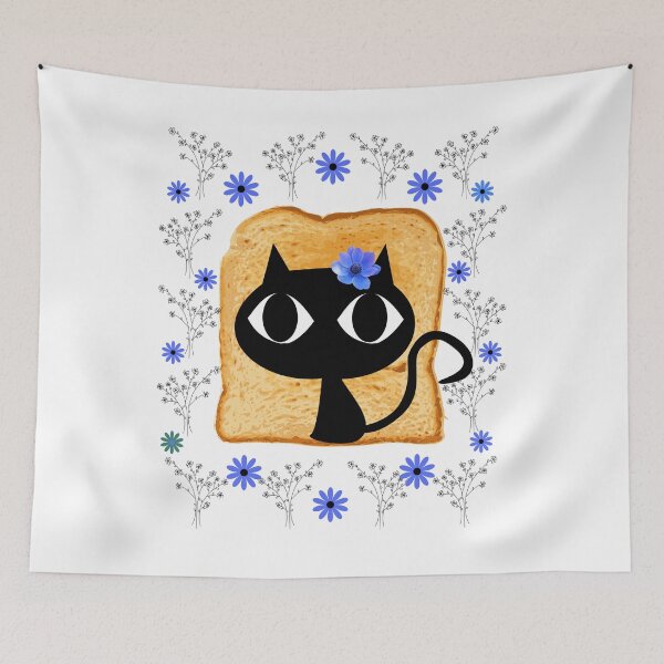 Item preview, cat flower toast Pattern version designed and sold by Swagmode.