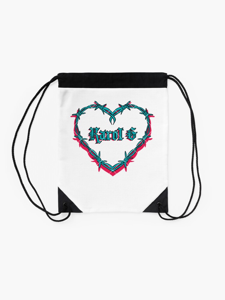 Discover Karol G Merch Heart Drawstring Bag