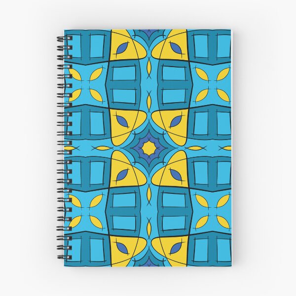 Item preview, Unique hand drawn geometric repeating pattern cyan background - WelshDesigns designed and sold by welshdesigns.