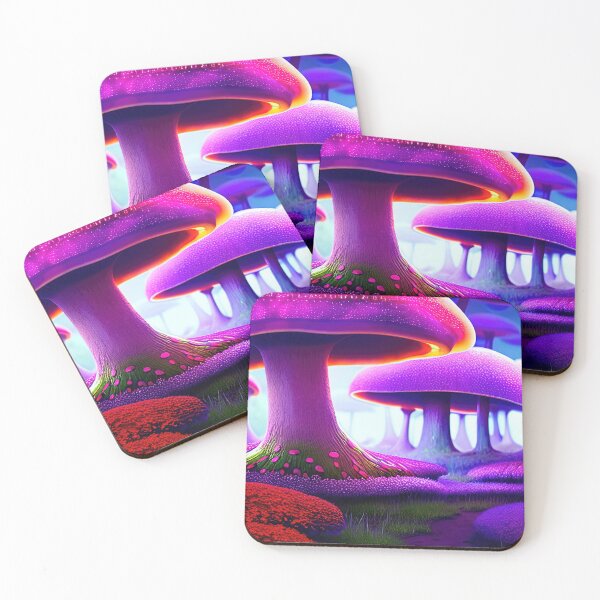 Item preview, Neon Mushroom Blacklight Forest designed and sold by DonutShirts.