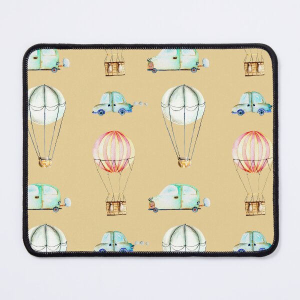Item preview, Seamless pattern with watercolor air balloons and cars designed and sold by ketkidesign.