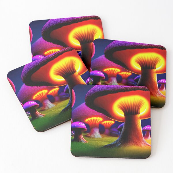Item preview, Neon Mushroom Blacklight Forest 18 designed and sold by DonutShirts.