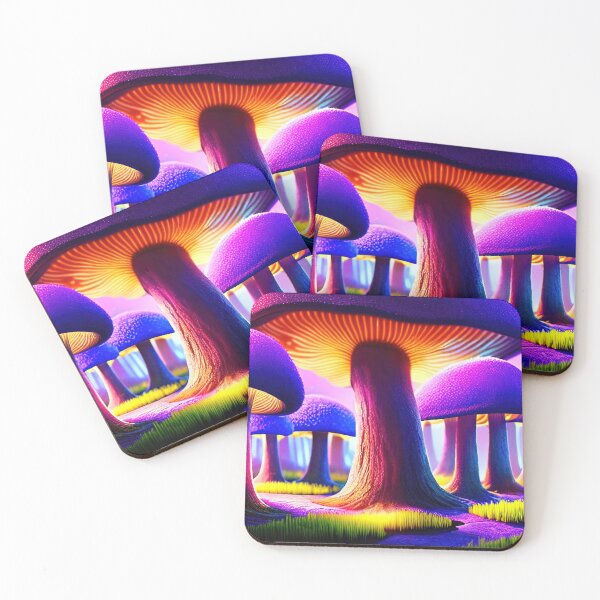 Item preview, Neon Mushroom Blacklight Forest 19 designed and sold by DonutShirts.