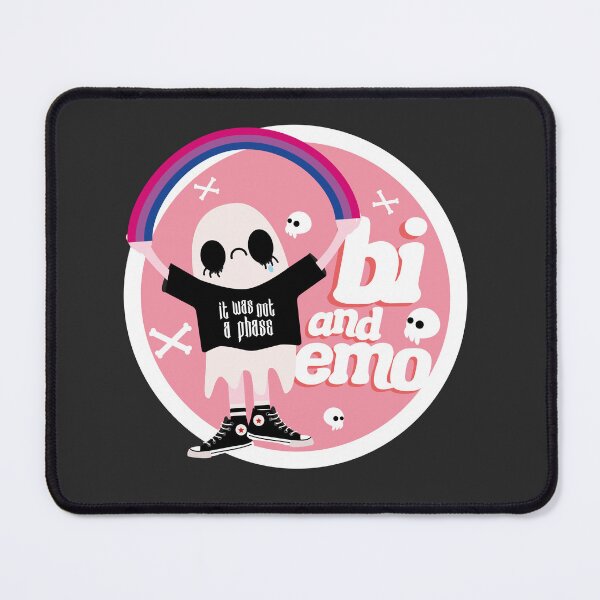 Item preview, Bi and Emo Badge designed and sold by racharanha.