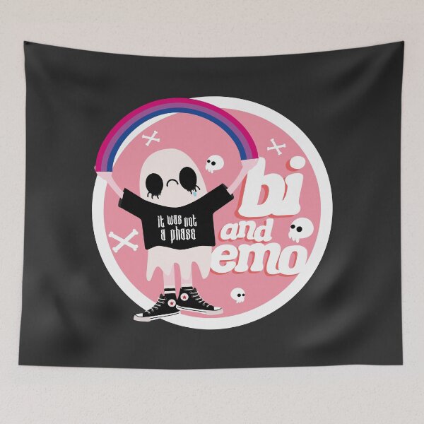Item preview, Bi and Emo Badge designed and sold by racharanha.