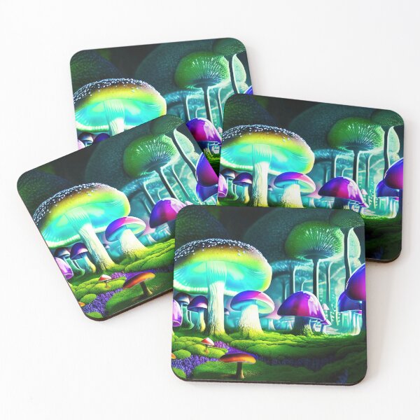 Item preview, Neon Mushroom Blacklight Forest 22 designed and sold by DonutShirts.