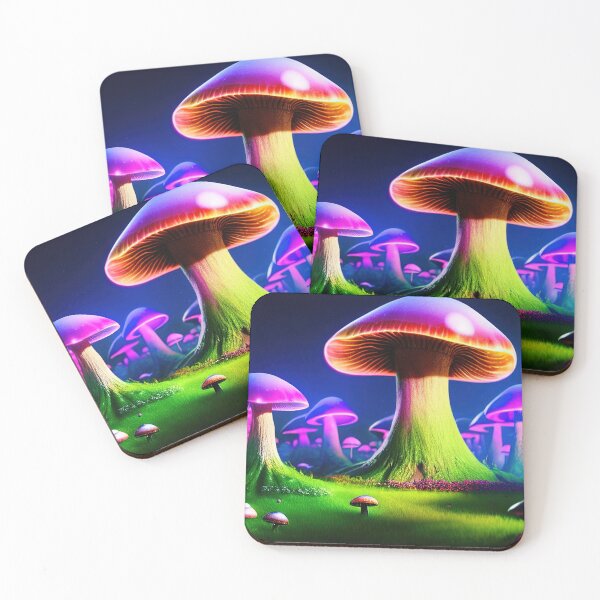 Item preview, Neon Mushroom Blacklight Forest 24 designed and sold by DonutShirts.